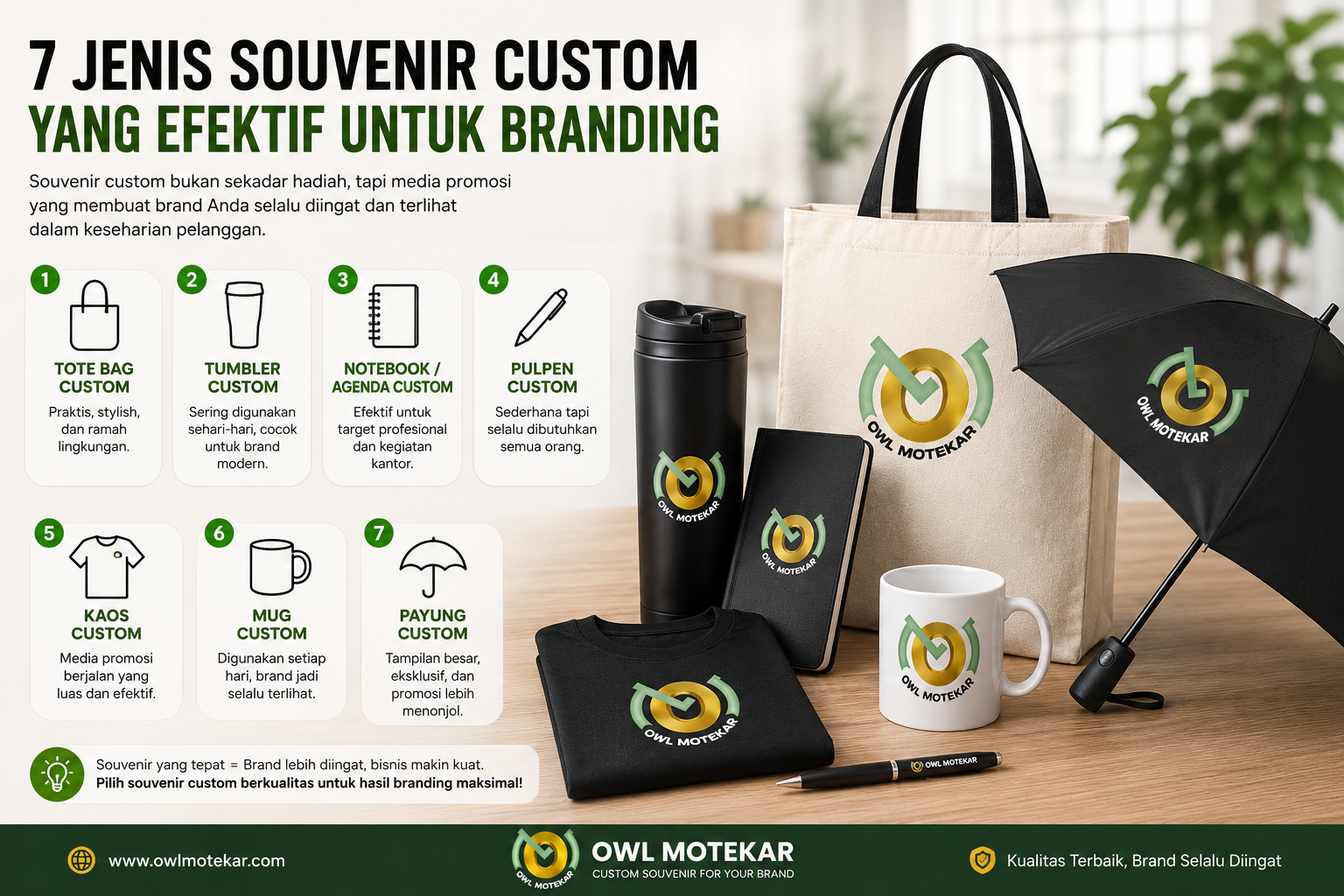 7 Jenis Souvenir Custom yang Efektif untuk Branding
